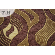 Tela de tapicería de chenilla marrón hecha en China